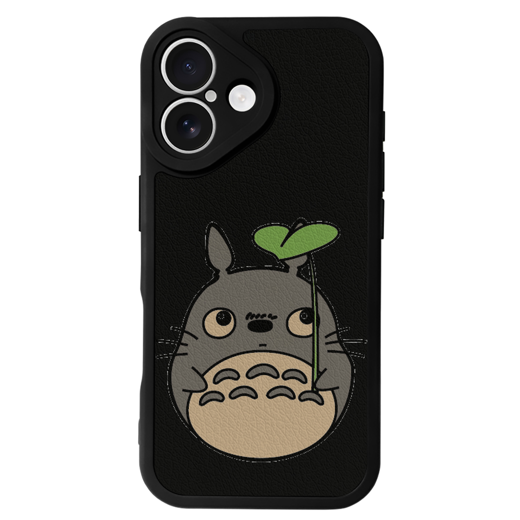 （画像用） となりのトトロ 草壁メイ 草壁サツキ My Neighbor Totoro Satsuki Kusakabe Mei Kusakabe 【iPhone 16シリーズ対応】シリコンスマホケース（レザー調） 材質：シリコン